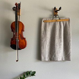 NWT Ann Taylor Brocade Skirt in Oatmeal